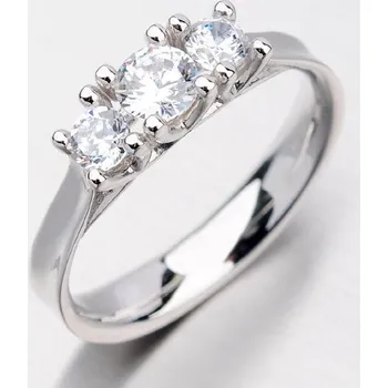 Prsten Dámský prsten bílé zlato 585/1000 zirkon DZ1924B velikost 61