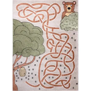 Koberec Hans Home Dětský kusový koberec Fun Honey with Bear beige - 140x190 - doprava zdarma