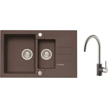Granitový dřez SET ALVEUS ROCK 70 /03 + BATERIE ELZA 03