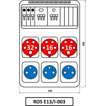 modulární přístroj a rozvaděč SEZ-CZ Skříň SEZ ROS-E13/I-003 zásuvková 10007589.00