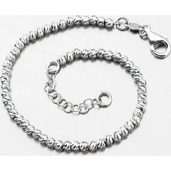 Šperk Dámský náramek stříbro 925 facetované kuličky B1400625-0048-SLX délka 20 cm