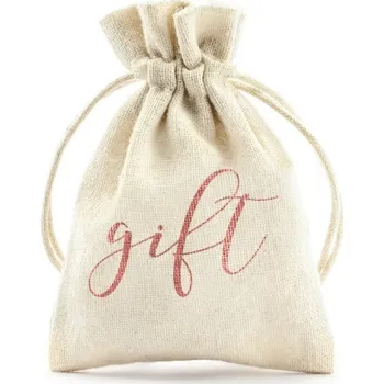 Svatební dekorace Bavlněné váčky na dáreček - rose gold