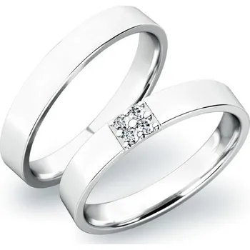 Prsten Snubní prsteny stříbro 925 zirkon 0.060 ct G/SI SP-61027-Ag