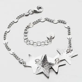 Náramek Dámský náramek stříbro 925 hvězdičkami 92003043-77-SLX délka 19 cm