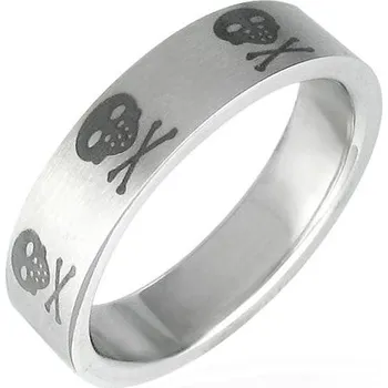 Prsten Pánský prsten ocel lebkami GPRB027 velikost 70