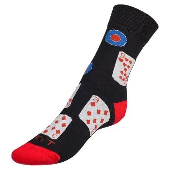 Pánské ponožky Ponožky Karty 39-42 černá, červená