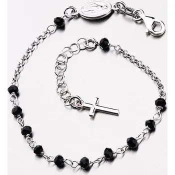 Náramek Dámský náramek stříbro 925 křížkem a krystaly B1900754-1802-SLX délka 20 cm