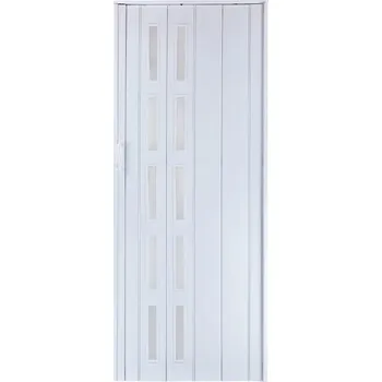 Interiérové dveře STANDOM Shrnovací dveře prosklené ST5 Bílá, 109 cm