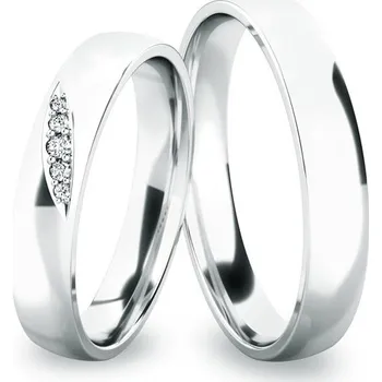 Prsten Snubní prsteny stříbro 925 zirkon 0.030 ct G/SI - SP-61038-Ag