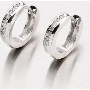 Náušnice Dámské náušnice stříbro 925 zirkon kroužky OKP-435-OKS