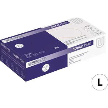 Vyšetřovací rukavice Unigloves nitrilové rukavice Cobalt Pearl, 100ks, velikost L