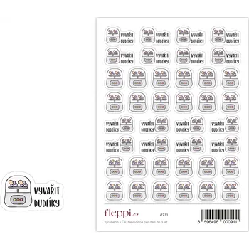 samolepka Fleppi Samolepky Vyvařit dudlíky
