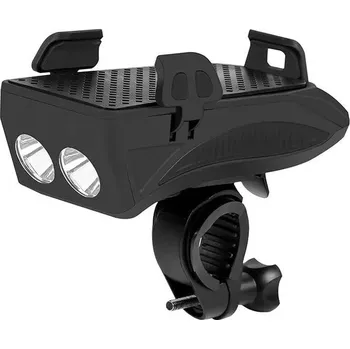 Nouzové osvětlení KO/01 Držák telefonu a osvětlení na kolo s USB (Držák a LED světlo pro cyklisty)