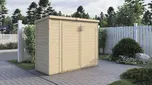 Přístřešek na popelnice Bertilo Multi-Box 3 přírodní 200 x 82 x 163 cm vč. podlahy