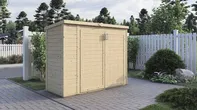 Zahradní úložný box Přístřešek na popelnice Bertilo Multi-Box 3 přírodní 200 x 82 x 163 cm vč. podlahy
