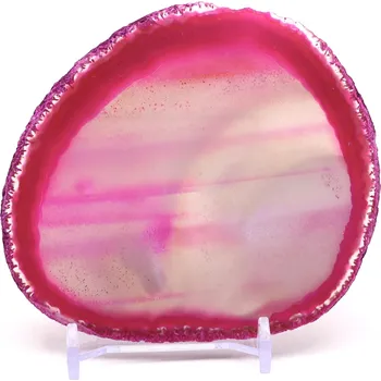 Přírodní kámen Magieprirody.cz Achátový plát velikost 10 cm + stojánek #1624 - Top kvalita