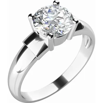 Prsten Zásnubní prsten bílé zlato 585/1000 zirkon ZP-10757-ZIR velikost 45