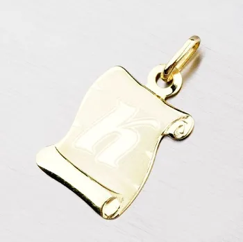 Přívěsek Přívěsek žluté zlato 585 pergamen s písmenkem K 43-2065-K