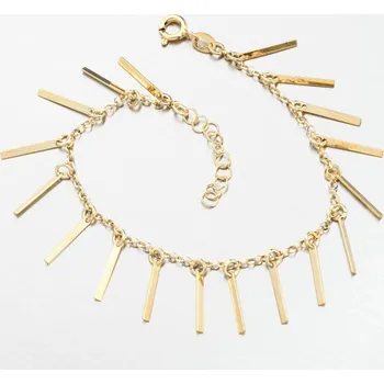 Šperk Dámský náramek stříbro 925 zlacený s přívěsky B1902902-2571-SLX délka 20 cm