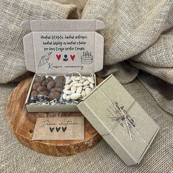 Nutworld.cz Dárková krabička 2x50g MIX K NAROZENINÁM ZAVŘENÁ