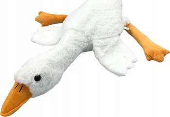 Plyšová hračka Plyšová husa 110 cm bílá/oranžová