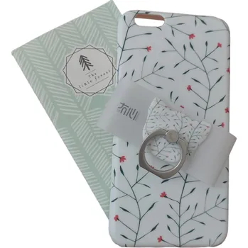 Beweare Sada krytu na iPhone 6 Plus / 6s Plus + ring + deníček (květiny)