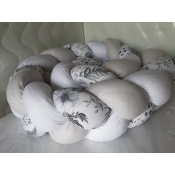 mantinel do postýlky Amy Bavlněný mantinel do postýlky cop šedá bílá šedá tisk