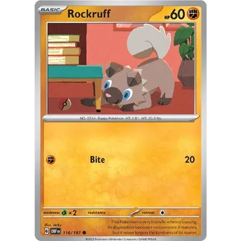 Sběratelská karetní hra Rockruff 116/197 - Obsidian Flames Typ karty: Non-Holo