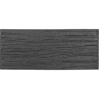 Šedý gumový zahradní nášlap FLOMA Wood (dřevo) - 26 x 60 x 1,7 cm