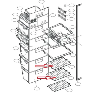 police Originální kovová police 1.,2., nad šuplíky LG MHL62814602