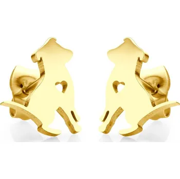 Náušnice Dámské náušnice ocel ve tvaru psa MNCER12-1391-B