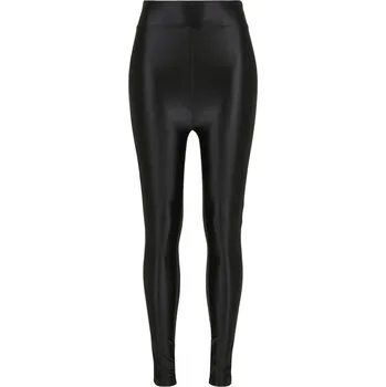 Dámské legíny Černé dámské legíny Urban Classics Highwaist Shiny Metalic 5XL