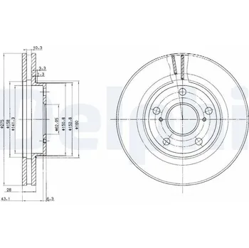 Brzdový kotouč Brzdový kotouč DELPHI BG2782