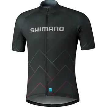 Cyklistické oblečení SHIMANO dres Team, černá, M (SHIMANO dres Team, černá, M)