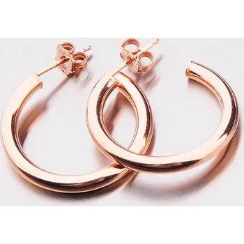 Náušnice Dámské náušnice stříbro 925 masivní zlacené kruhy E1400040-1324-SLX