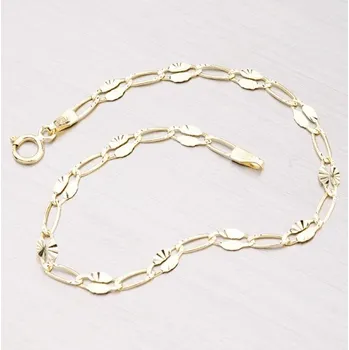 Náramek Dámský náramek žluté zlato 585 gravírovaný 44-1638 délka 17 cm