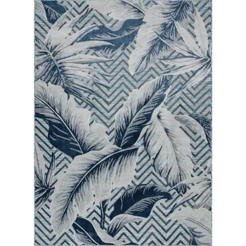 Koberec Hans Home Kusový koberec Botanic 65242 Feathers aqua – na ven i na doma - 78x150