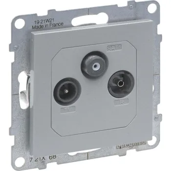 Elektrická zásuvka Legrand 721368 SUNO HLIN. ZÁS.TV-RD-SAT PRŮB.