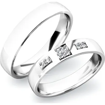 Prsten Snubní prsteny stříbro 925 zirkon 0.048 ct G/SI stříbra SP-61034-Ag