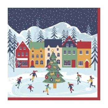 Party nádobí Papírové ubrousky HOLIDAY JOY 20 ks 3-vrstvé, 33 cm x 33 cm D199287