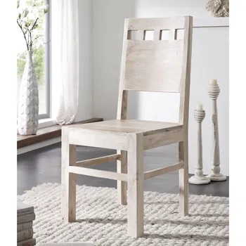 WHITE WOOD Židle - plné opěradlo, akácie