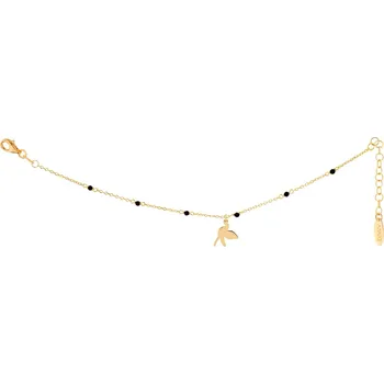 Náramek Pozlacený stříbrný náramek s broušeným sklem - kolibřík - AP535-6955