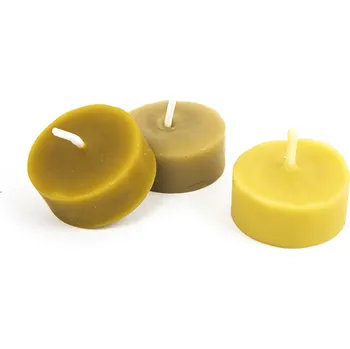 Svíčka Čajové svíčky z včelího vosku - bez kalíšku