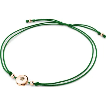 Oblečení a móda Dámský náramek přírodní diamant 0.055 ct šňůrkový kabbalah s Champagne 10911-NRS-ZEL-CV-Champ délka 19 cm