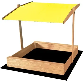 Pískoviště Dětské pískoviště se stříškou - žluté 120 x 120 cm