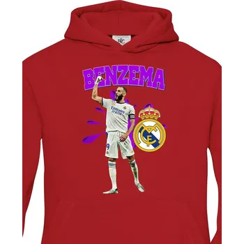 Chlapecká mikina Dětská mikina Karim Benzema, Barva Červená, Velikost 134-140, Canvas Dětská mikina Bezvatriko.cz 2045