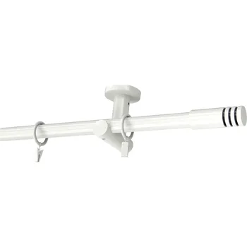 Garnýž Kovovégarnýže.cz Stropní garnýž Malibu modern 19 mm bílá lesklá Varianta jednořadá nebo dvouřadá: Dvouřadá, Délka: 480 cm, Uchycení látky: Kroužky s žabkou