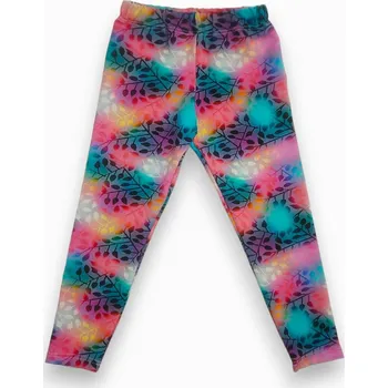 Dívčí legíny dosupliku Dívčí legíny barevné lístky 98