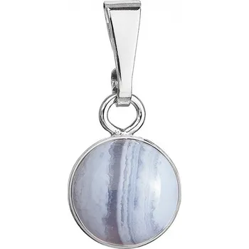 Oblečení a móda Stříbrný přívěsek s pravým minerálním kamenem 14033.3 Achát Blue Lace