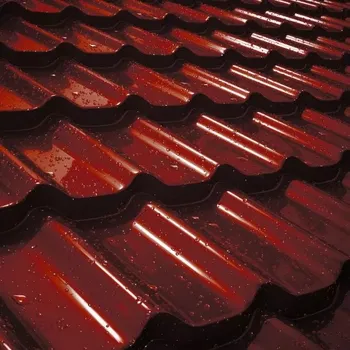 plechová krytina Regamet Mona lesklá plechová střešní krytina RAL 3011 červenohnědá